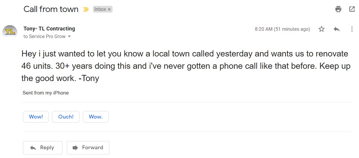 contractor marketing internet results